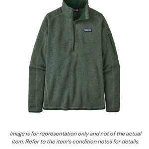 Patagonia Better Sweater Hemlock Green Quarter Zip Fleece Size Medium